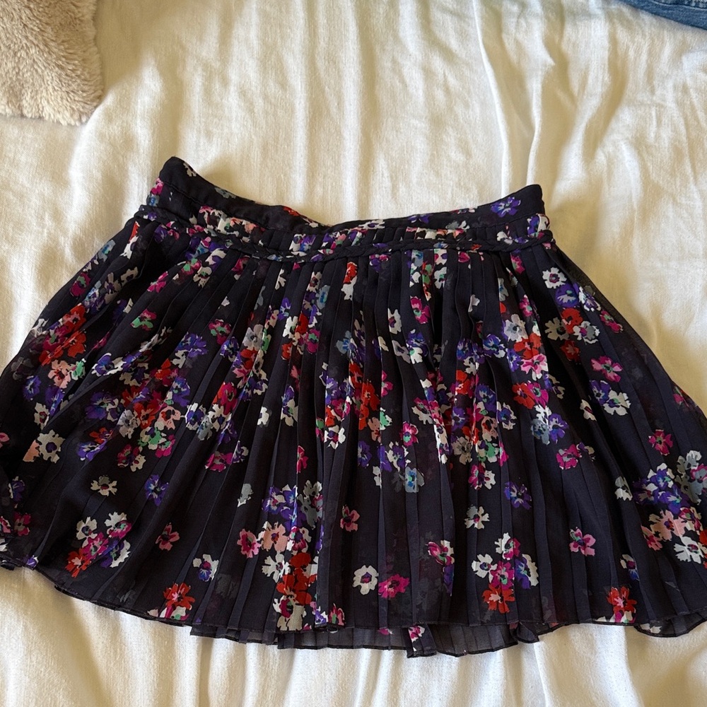 American Eagle Outfitters Dark Blue Floral Mini Skirt